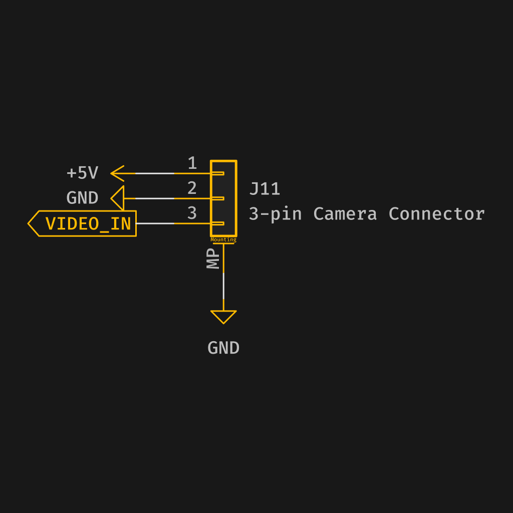 3-pin Analog Camera Connector Schematic