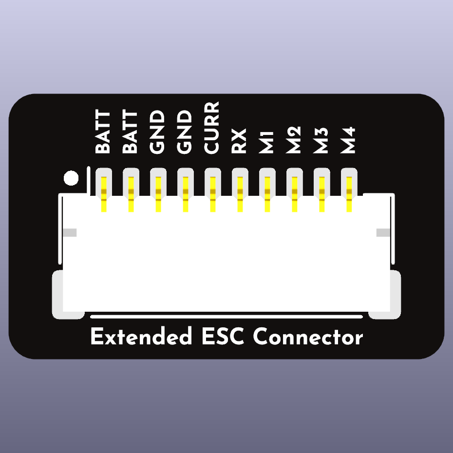 Extended ESC Connector Board Render
