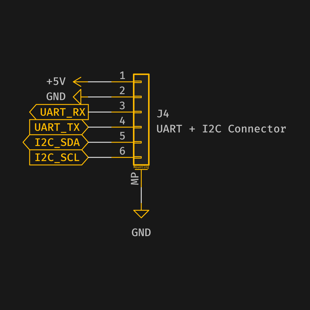UART + I2C Connector Schematic